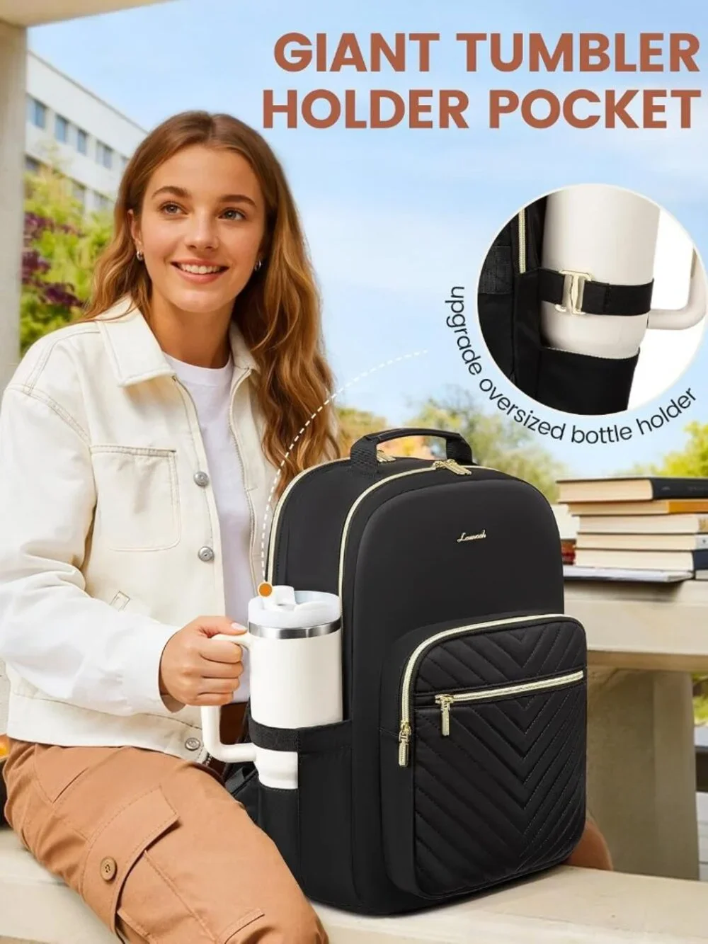 Stylish Quilted Laptop Backpack for Women | Work, Travel & College Bag